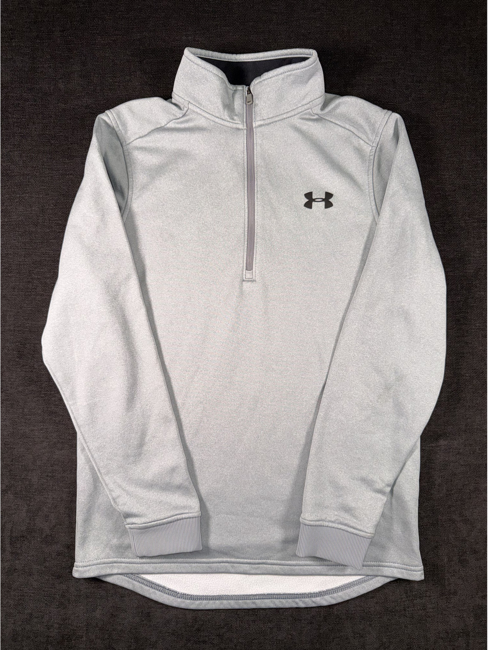 Under Armour ColdGear Loose Fit Half-Zip Pullover Sweatshirt Small Gray
